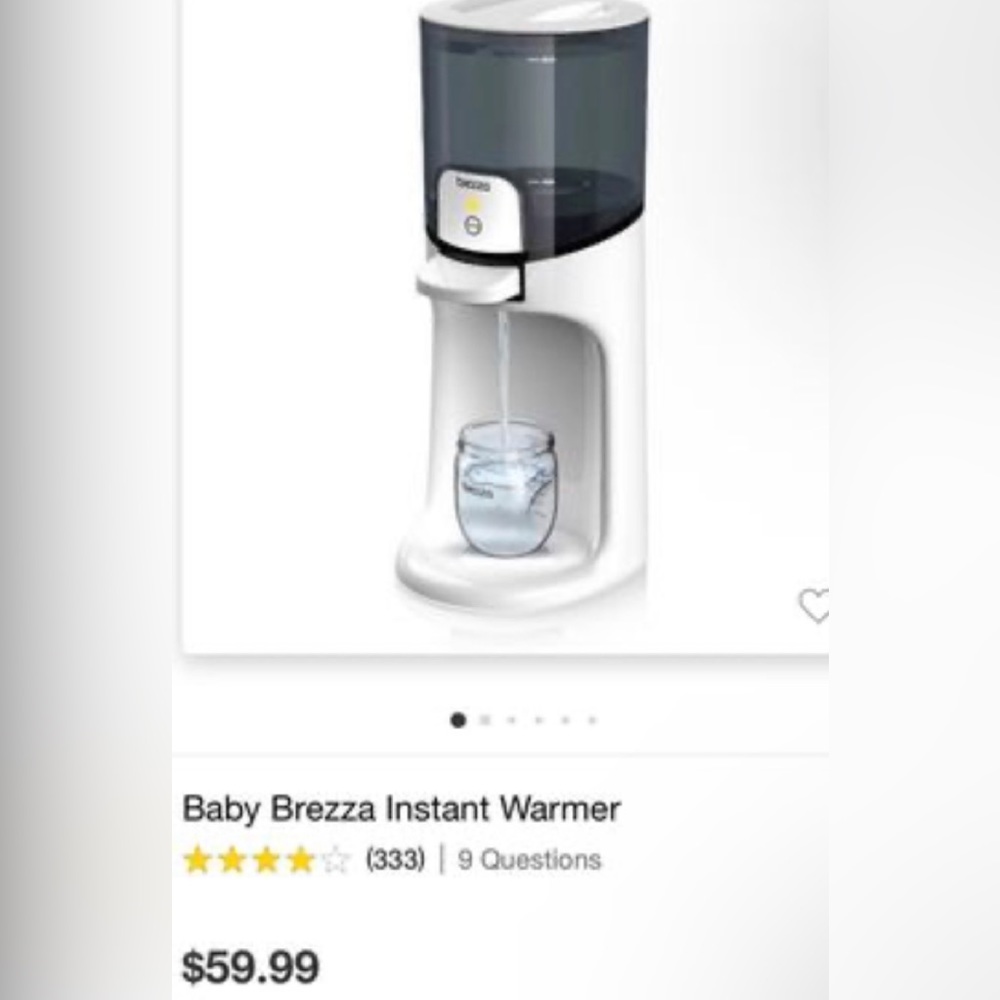 Baby Brezza bottle warmer